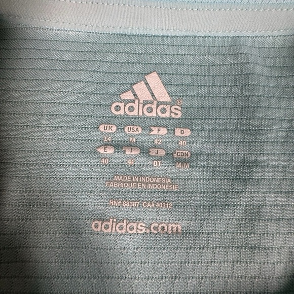 Adidas Women’s Running Shirt Medium Blue Short Sleeve Athletic Activewear Top - Picture 5 of 10
